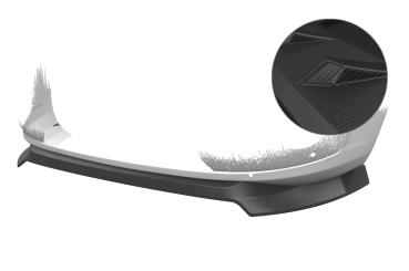 CSR Frontspoiler | Cup-Spoilerlippe mit ABE für Ford Transit MK7 Custom CSL729-M Carbon Look matt strukturiert (keine Lackierung erforderlich)