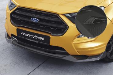 CSR Frontspoiler | Cup-Spoilerlippe mit ABE für Ford EcoSport MK2 CSL731-M Carbon Look matt strukturiert (keine Lackierung erforderlich)