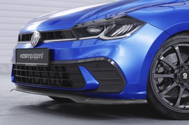 CSR Frontspoiler | Cup-Spoilerlippe mit ABE für VW Polo 6 2G (Typ AW) CSL735-L schwarz matt (Lackierung erforderlich)