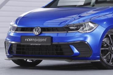 CSR Frontspoiler | Cup-Spoilerlippe mit ABE für VW Polo 6 2G (Typ AW) CSL735-L schwarz matt (Lackierung erforderlich)