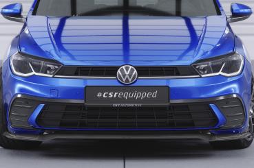 CSR Frontspoiler | Cup-Spoilerlippe mit ABE für VW Polo 6 2G (Typ AW) CSL735-L schwarz matt (Lackierung erforderlich)