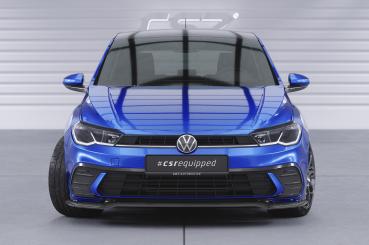 CSR Frontspoiler | Cup-Spoilerlippe mit ABE für VW Polo 6 2G (Typ AW) CSL735-L schwarz matt (Lackierung erforderlich)