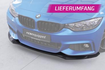 CSR Frontspoiler | Cup-Spoilerlippe mit ABE für BMW 4er (F32/F33/F36) M-Paket CSL736-C Carbon Look Hochglanz (keine Lackierung erforderlich)