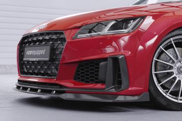 CSR Frontspoiler | Cup-Spoilerlippe mit ABE für Audi TT FV/8S S-Line / TTS FV/8S CSL739-G Glossy schwarz Hochglanz (keine Lackierung erforderlich)