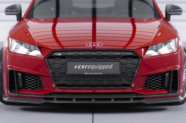 CSR Frontspoiler | Cup-Spoilerlippe mit ABE für Audi TT FV/8S S-Line / TTS FV/8S CSL739-G Glossy schwarz Hochglanz (keine Lackierung erforderlich)