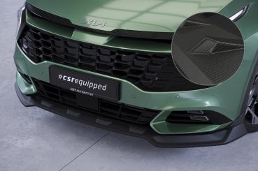 CSR Frontspoiler | Cup-Spoilerlippe mit ABE für Kia Sportage (NQ5) CSL740-M Carbon Look matt strukturiert (keine Lackierung erforderlich)