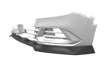 CSR Frontspoiler | Cup-Spoilerlippe mit ABE für Kia Sportage (NQ5) CSL740-L Lackierung erforderlich (schwarz matt)