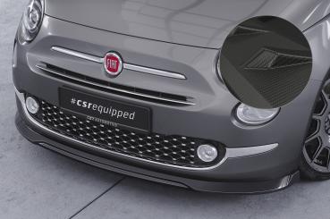CSR Frontspoiler | Cup-Spoilerlippe mit ABE für Fiat 500 CSL749-M Carbon Look matt strukturiert (keine Lackierung erforderlich)