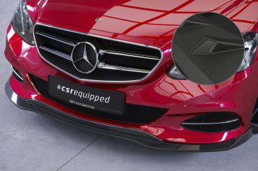 CSR Frontspoiler | Cup-Spoilerlippe mit ABE für Mercedes-Benz E-Klasse (W212/S212) CSL751-M Carbon Look matt strukturiert (keine Lackierung erforderlich)