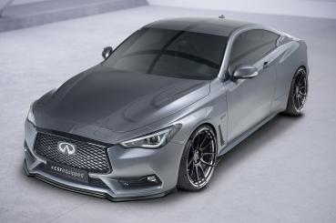 CSR Frontspoiler | Cup-Spoilerlippe mit ABE für Infiniti Q60 CSL754-C Carbon Look Hochglanz (keine Lackierung erforderlich)