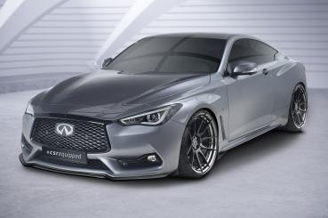 CSR Frontspoiler | Cup-Spoilerlippe mit ABE für Infiniti Q60 CSL754-C Carbon Look Hochglanz (keine Lackierung erforderlich)
