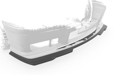 CSR Frontspoiler | Cup-Spoilerlippe mit ABE für BMW 3er E36 CSL755-L schwarz matt (Lackierung erforderlich)