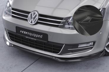 CSR Frontspoiler | Cup-Spoilerlippe mit ABE für VW Sharan 2 (7N) CSL757-C Carbon Look Hochglanz (keine Lackierung erforderlich)