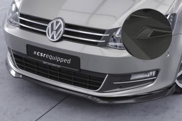 CSR Frontspoiler | Cup-Spoilerlippe mit ABE für VW Sharan 2 (7N) CSL757-M Carbon Look matt strukturiert (keine Lackierung erforderlich)