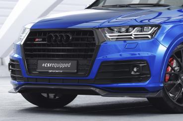 CSR Frontspoiler | Cup-Spoilerlippe mit ABE für Audi Q7 (4M) S-Line / SQ7 (4M) CSL758-L schwarz matt (Lackierung erforderlich)