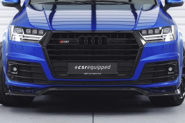 CSR Frontspoiler | Cup-Spoilerlippe mit ABE für Audi Q7 (4M) S-Line / SQ7 (4M) CSL758-L schwarz matt (Lackierung erforderlich)