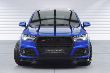 CSR Frontspoiler | Cup-Spoilerlippe mit ABE für Audi Q7 (4M) S-Line / SQ7 (4M) CSL758-L schwarz matt (Lackierung erforderlich)