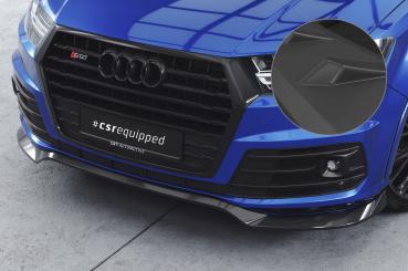 CSR Frontspoiler | Cup-Spoilerlippe mit ABE für Audi Q7 (4M) S-Line / SQ7 (4M) CSL758-L schwarz matt (Lackierung erforderlich)