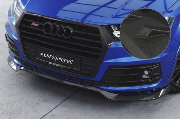 CSR Frontspoiler | Cup-Spoilerlippe mit ABE für Audi Q7 (4M) S-Line / SQ7 (4M) CSL758-M Carbon Look matt strukturiert (keine Lackierung erforderlich)