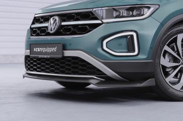 CSR Frontspoiler | Cup-Spoilerlippe mit ABE für VW T-Roc (A1) Facelift CSL766-L Lackierung erforderlich (schwarz matt)