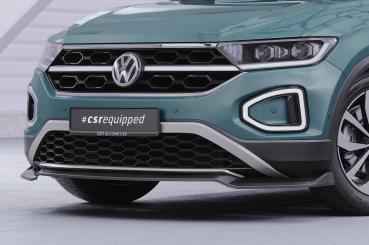 CSR Frontspoiler | Cup-Spoilerlippe mit ABE für VW T-Roc (A1) Facelift CSL766-L Lackierung erforderlich (schwarz matt)