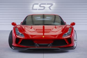 CSR Frontspoiler | Cup-Spoilerlippe mit ABE für Ferrari F8 Tributo / Spider CSL767-L schwarz matt (Lackierung erforderlich)