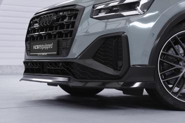 CSR Frontspoiler | Cup-Spoilerlippe mit ABE für Audi Q2 (Typ GA) S-Line CSL771-L schwarz matt (Lackierung erforderlich)