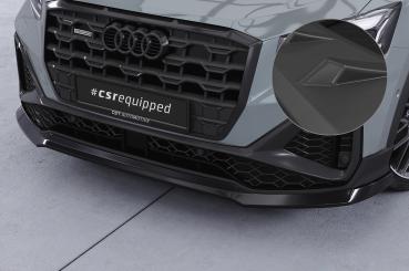 CSR Frontspoiler | Cup-Spoilerlippe mit ABE für Audi Q2 (Typ GA) S-Line CSL771-L schwarz matt (Lackierung erforderlich)