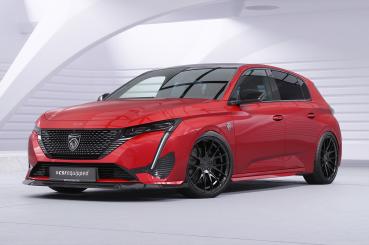CSR Frontspoiler | Cup-Spoilerlippe mit ABE für Peugeot 308 (P51) GT CSL772-G Glossy schwarz Hochglanz (keine Lackierung erforderlich)