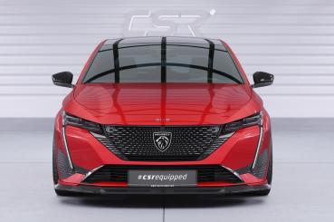 CSR Frontspoiler | Cup-Spoilerlippe mit ABE für Peugeot 308 (P51) GT CSL772-G Glossy schwarz Hochglanz (keine Lackierung erforderlich)
