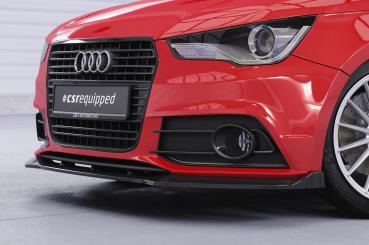 CSR Frontspoiler | Cup-Spoilerlippe mit ABE für Audi A1 (8X) S-Line CSL773-L schwarz matt (Lackierung erforderlich)