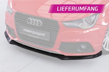 CSR Frontspoiler | Cup-Spoilerlippe mit ABE für Audi A1 (8X) S-Line CSL773-L schwarz matt (Lackierung erforderlich)