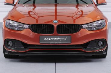 CSR Frontspoiler | Cup-Spoilerlippe mit ABE für BMW 4er F36 Gran Coupe CSL781-G Glossy schwarz glänzend (keine Lackierung erforderlich)