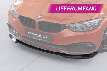 CSR Frontspoiler | Cup-Spoilerlippe mit ABE für BMW 4er F36 Gran Coupe CSL781-G Glossy schwarz glänzend (keine Lackierung erforderlich)