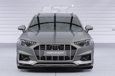 CSR Frontspoiler | Cup-Spoilerlippe mit ABE für Audi A4 B9 (Typ 8W) Allroad CSL783-M Carbon Look matt strukturiert (keine Lackierung erforderlich)