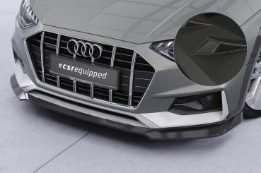 CSR Frontspoiler | Cup-Spoilerlippe mit ABE für Audi A4 B9 (Typ 8W) Allroad CSL783-M Carbon Look matt strukturiert (keine Lackierung erforderlich)