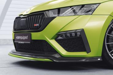 CSR Frontspoiler | Cup-Spoilerlippe mit ABE für Skoda Octavia 4 RS CSL784-L schwarz matt (Lackierung erforderlich)