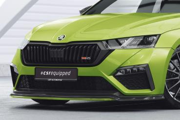 CSR Frontspoiler | Cup-Spoilerlippe mit ABE für Skoda Octavia 4 RS CSL784-L schwarz matt (Lackierung erforderlich)