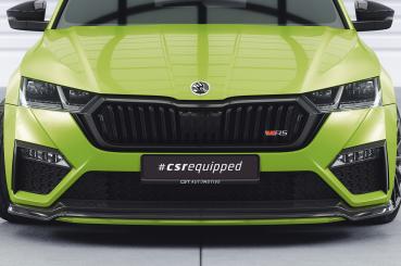 CSR Frontspoiler | Cup-Spoilerlippe mit ABE für Skoda Octavia 4 RS CSL784-L schwarz matt (Lackierung erforderlich)