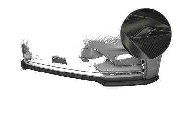 CSR Frontspoiler | Cup-Spoilerlippe mit ABE für Lynk & Co 1 CSL790-C Carbon Look Hochglanz (keine Lackierung erforderlich)