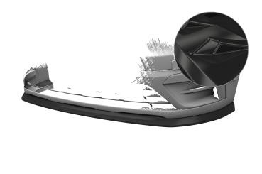 CSR Frontspoiler | Cup-Spoilerlippe mit ABE für Renault Trafic III CSL797-G Glossy schwarz Hochglanz (keine Lackierung erforderlich)