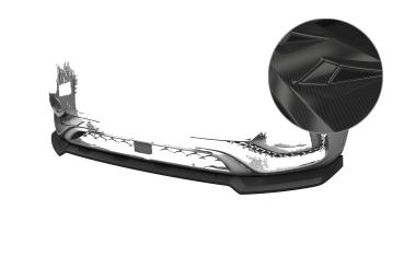 CSR Frontspoiler | Cup-Spoilerlippe mit ABE für MG EHS CSL798-C Carbon Look Hochglanz (keine Lackierung erforderlich)