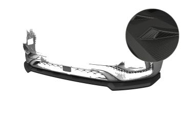 CSR Frontspoiler | Cup-Spoilerlippe mit ABE für MG EHS CSL798-M Carbon Look matt strukturiert (keine Lackierung erforderlich)
