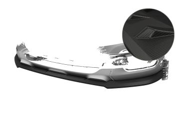 CSR Frontspoiler | Cup-Spoilerlippe mit ABE für Renault Captur 1  CSL802-M Carbon Look matt strukturiert (keine Lackierung erforderlich)