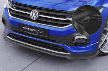 CSR Frontspoiler | Cup-Spoilerlippe mit ABE für VW T-Cross (Typ C1) CSL805-G Glossy schwarz Hochglanz (keine Lackierung erforderlich)