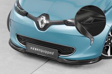 CSR Frontspoiler | Cup-Spoilerlippe mit ABE für Renault Zoe CSL806-G Glossy schwarz Hochglanz (keine Lackierung erforderlich)