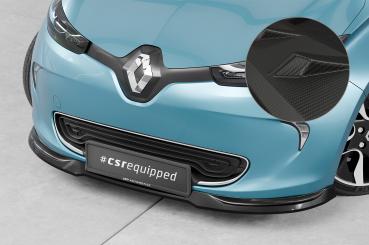 CSR Frontspoiler | Cup-Spoilerlippe mit ABE für Renault Zoe CSL806-M Carbon Look matt strukturiert (keine Lackierung erforderlich)