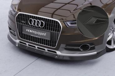 CSR Frontspoiler | Cup-Spoilerlippe mit ABE für Audi A6 C7 (Typ 4G) Allroad CSL809-M Carbon Look matt strukturiert (keine Lackierung erforderlich)