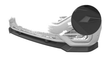 CSR Frontspoiler | Cup-Spoilerlippe mit ABE für VW Touareg 3 (Typ CR) R-Line CSL813-S Strukturiert schwarz matt (keine Lackierung erforderlich)
