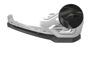 CSR Frontspoiler | Cup-Spoilerlippe mit ABE für VW Touareg 3 (Typ CR) R-Line CSL813-G Glossy schwarz glänzend (keine Lackierung erforderlich)